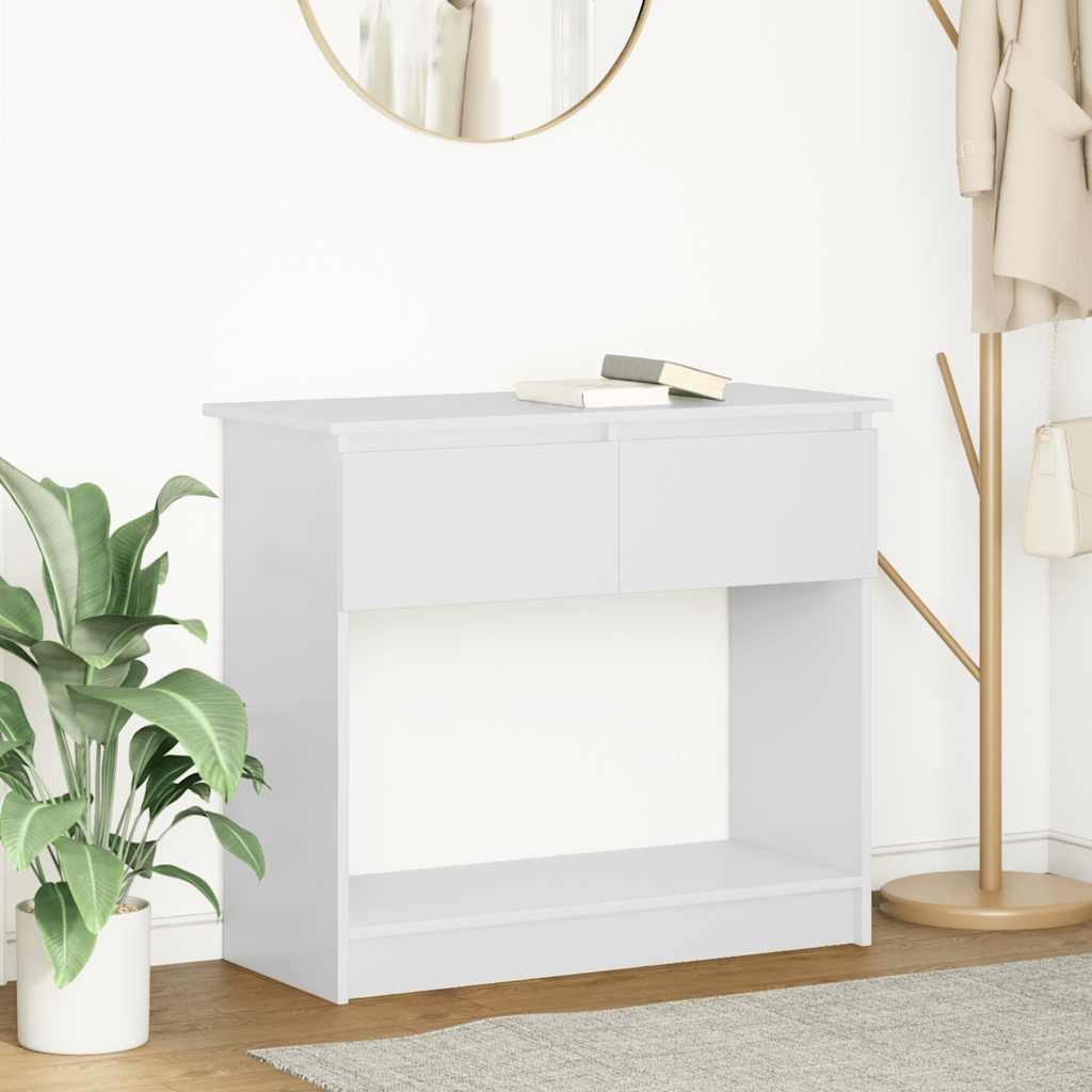 Console Table with Drawers White 85.5x38.5x74.5 cm